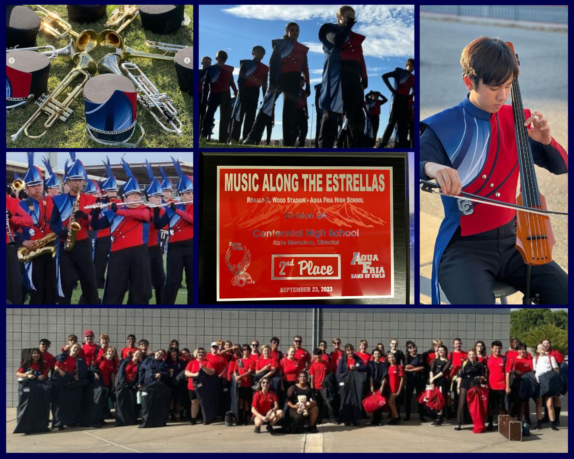 A collage of marching bandDescription automatically generated